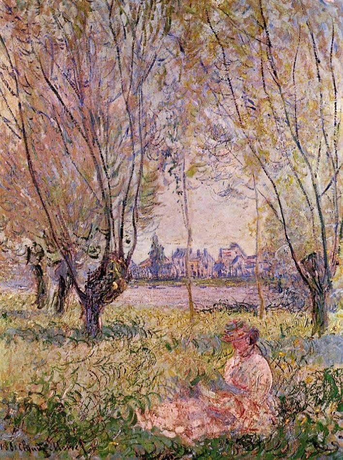 Claude Monet Woman Sitting under the Willows